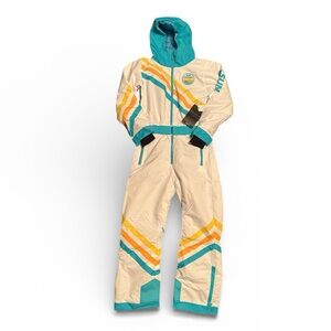 Stylish Cream and Teal Jumpsuit new without tags. Never worn